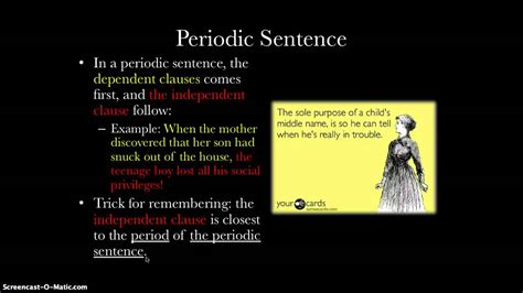 That word is more or less uncommon but you. Loose vs Periodic Sentences - YouTube