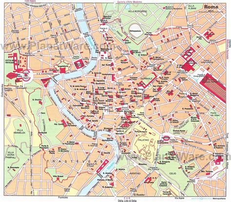 Rome Italy Tourist Attractions Map Pdf Download Best Tourist Places