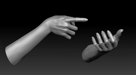 Artstation 3d Printable Female Hands 20 Poses Pack Resources