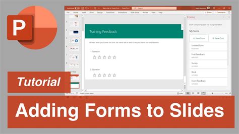 Microsoft Powerpoint Add A Form To Your Powerpoint Slides Youtube