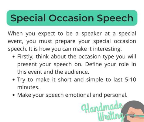 How To Write A Special Occasion Speech Handmadewriting
