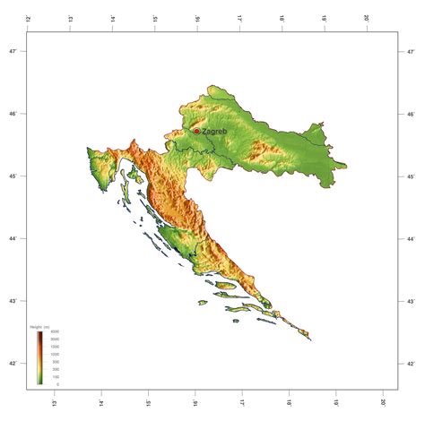 Mappa Geografica Della Croazia Topografia E Caratteristiche Fisiche