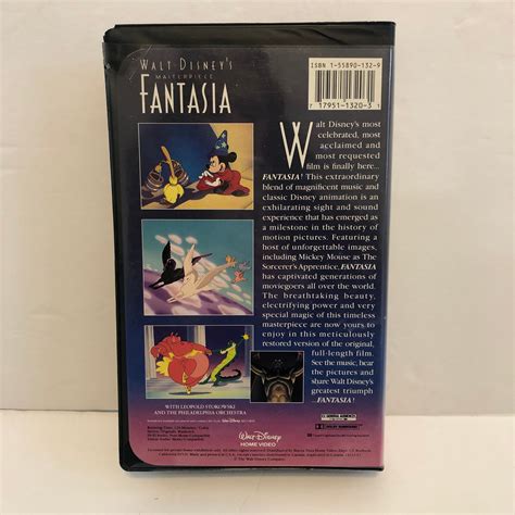 Walt Disneys Fantasia Masterpiece Vhs Tape Movie 1991 With Etsy