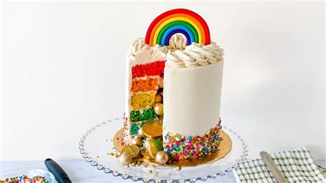 How To Make Rainbow Surprise Cake Youtube