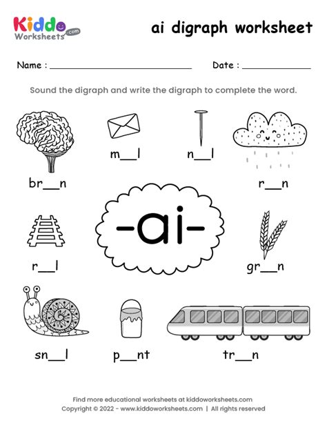 Ai Words Phonics Worksheets Worksheets For Kindergarten