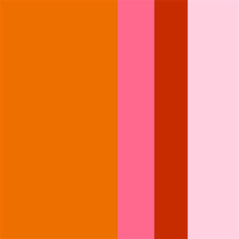 Orange Pink And Red Warm Retro Color Palette Retro Color Palette