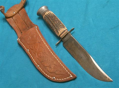Antique Overland German Stag Hunting Bowie Knife Knives Antique