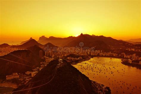 Sunset In Rio De Janeiro Stock Image Image Of Coast 181893263