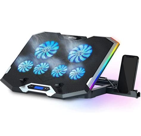 Topmate C11 Laptop Cooling Pad Rgb Gaming Cooler Stand With Phone