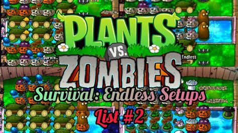 Top 10 Survival Endless Setup List 2 Plants Vs Zombies Youtube