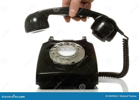 Pick Up The Old Telephone Stock Photo Image Of Reception 4049326