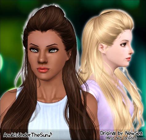 Jennisims Downloads Sims 4 Newsea Swallow Tail Hair Retextured The