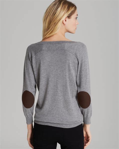 Joie Sweater Bronx Elbow Patch In Gray Lyst