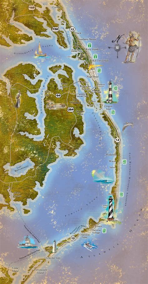 Map Of Outer Banks Nc Maps For You