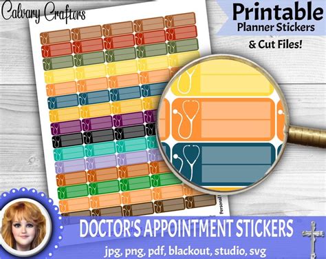Doctor Appointment Reminder Printable Planner Stickers Cut Etsy
