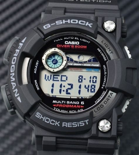 A design inspired by the rov red, orange, black and blue colour combination, this watch also features a stencilled antarctic map. G-Shock Frogman Review December 2020