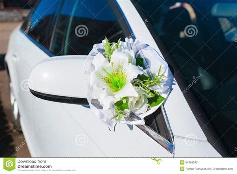 Download all photos and use them even for commercial projects. Wedding Car Decoration. White Flowers Stock Photo - Image ...