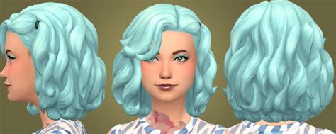 Sims 4 Mm Cc Maxis Match Short Hair Curly Wavy Female Sims 4 Mm Cc