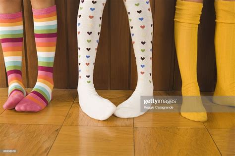Preteen Girls Wearing Colorful Socks Photo Getty Images