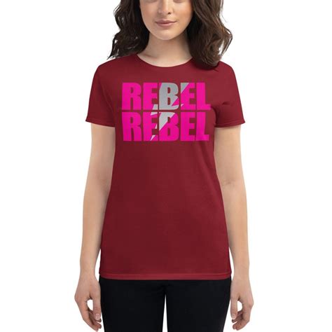 Rebel Rebel Womens Short Sleeve Fashion Fit T Shirt Etsy