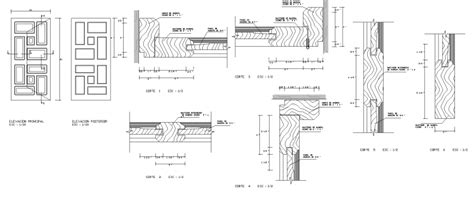 Wooden Door Detail Drawing In Dwg AutoCAD File Cadbull