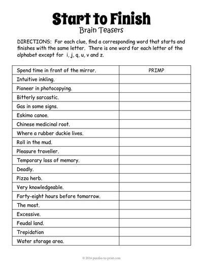 Best 25 Printable Brain Teasers Ideas On Pinterest Brain Teasers For