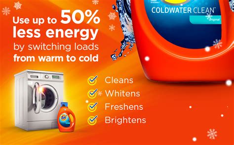 Other smelling laundry detergents require up to 6 doses of a cleaning liquid he compatible detergent in the normal cycle. Amazon.com: Tide Coldwater Clean Original Scent HE Turbo ...