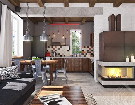 Studio Apartment Design With Industrial Decor Looks So Minimalist And