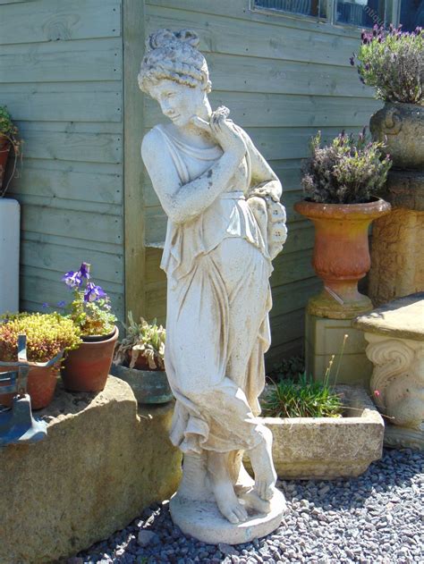 Antiques Atlas Tall Weathered Garden Statue