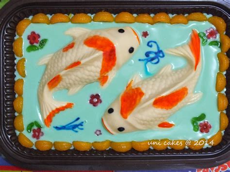 Di negara asalnya ikan koi ini dijadikan semacam lambang atau simbol. Puding Ikan Koi; Teknik Painting