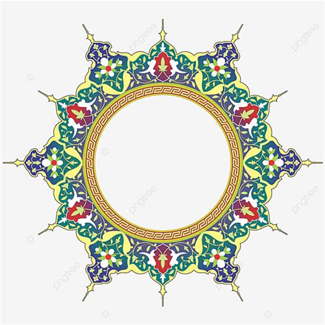 Black And White Islamic Ornament Circle Shape Islamic Beautiful