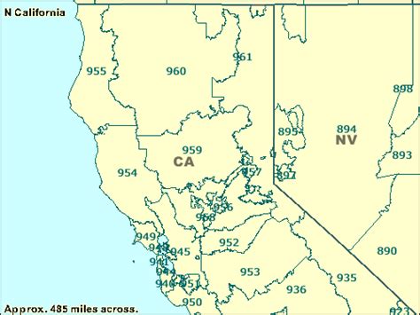 3 Digit Zip Code Map California