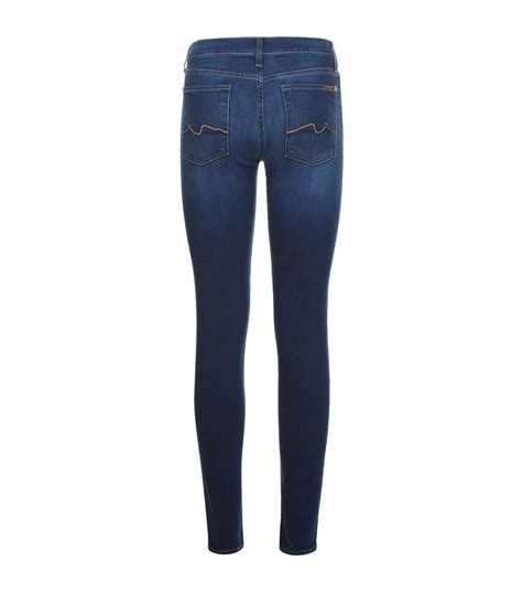 7 For All Mankind Blue Skinny B Air Jeans Harrods UK