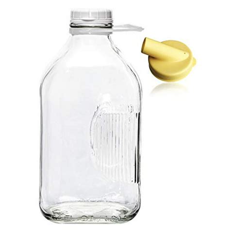 The Dairy Shoppe Heavy Glass Milk Bottle 64 Oz Jug 2 Quart With Extra