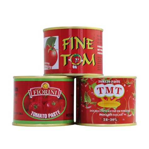 China Canned Tomato Paste Size 70g 4500g 28 30 In Brix Gino Tomato