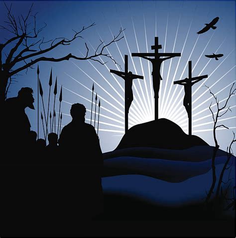 Silhouette Of The 3 Crosses Illustrations Royalty Free Vector Graphics