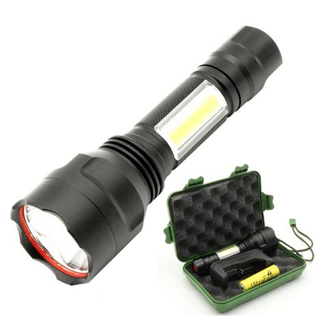 Super Bright Portable Cob Led Flashlight Waterproof Handheld