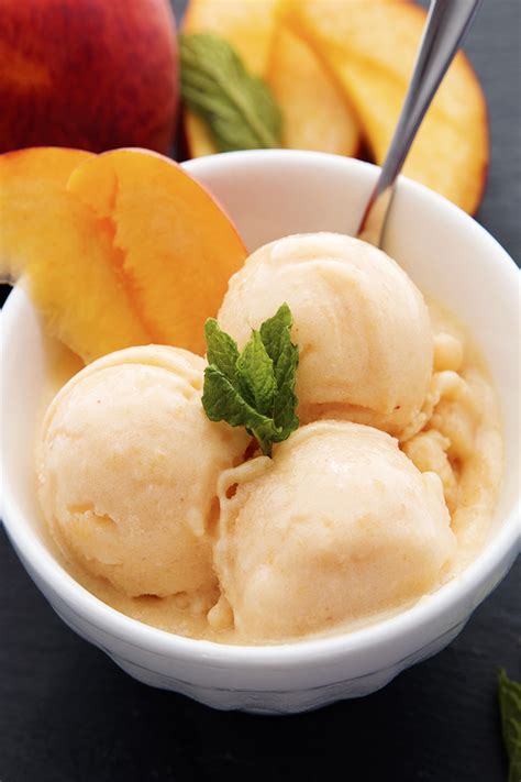Peach Frozen Yogurt Fitness Food Diva