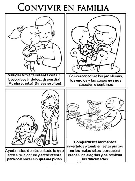 El niño necesita amor y comprensión. Puntadas familiares: Dibujos de convivir en familia