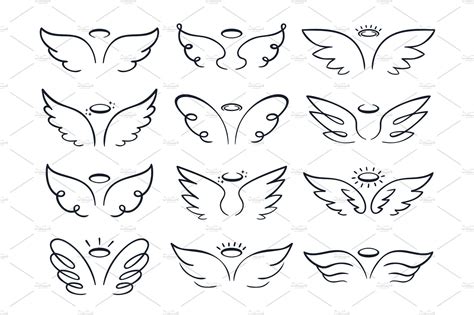 Black angel wing with broken angel wings drawing benzo wpart co. Cartoon sketch wing. Hand drawn (With images) | Tattoo ...