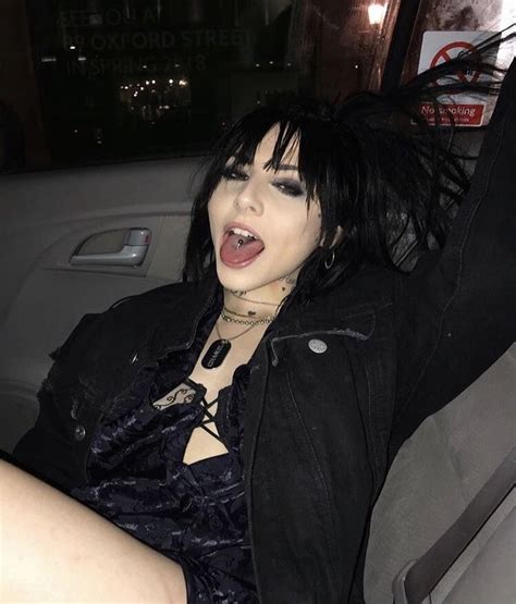 Pin By Me On Emo Aesthetic Girl Grunge Girl Tongue Piercing