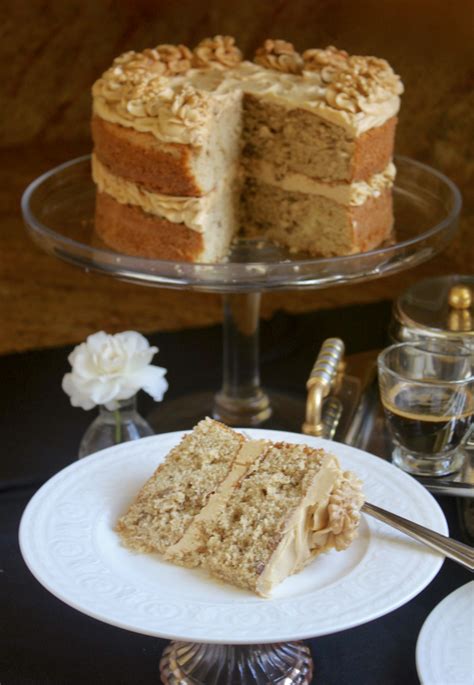 Coffee And Walnut Cake A Classic British Cake For Afternoon Tea