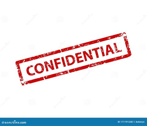 Confidential Sign Sticker Stamp Vector Texture Stock Vector