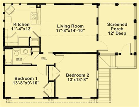Two Bedroom Floor Plans With Garage Floorplansclick
