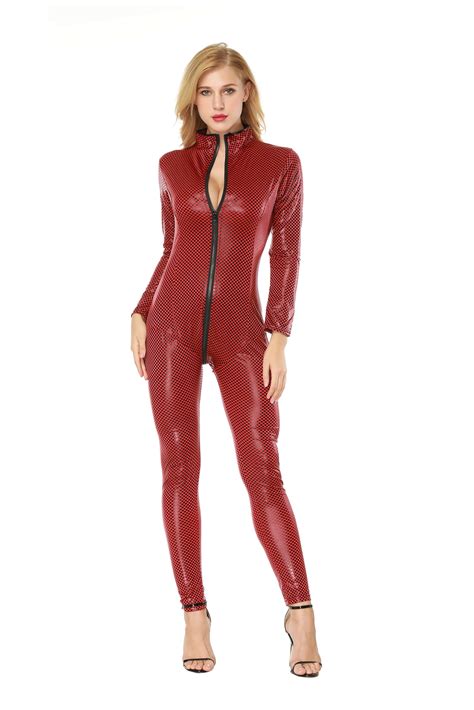 Latex Catsuit Women Sexy Leather Catsuit Bodysuit Buy Latex Catsuit