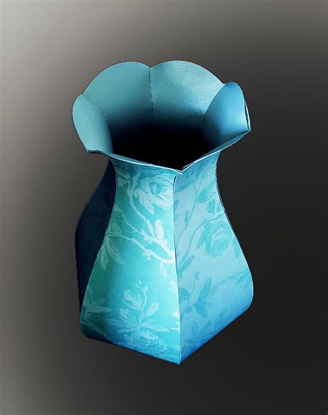 Fancy Vase Template Etsy Uk Paper Decorations Paper Vase Etsy