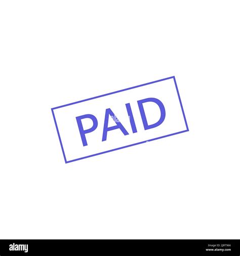 Paid Blue Stamp Vector On White Background Stock Vector Image And Art Alamy