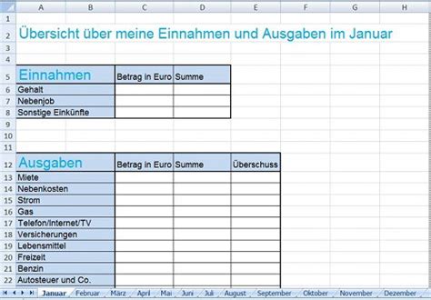 Google chrome bietet die möglichkeit, tabellen offline zu bearbeiten. Haushaltsbuch mit Excel selbst erstellen - CHIP