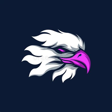 Eagle Esport Mascot Logo Template For Gaming Team Stock Illustration