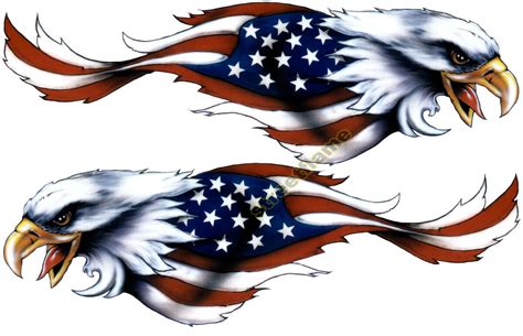 American Usa Flag Eagle Decal Sticker Emblem Graphic Helmet Skateboard
